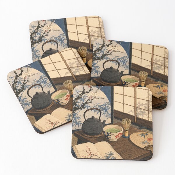 Item preview, Morning Tea Ritual - Vintage Japanese Aesthetic Ukiyo-e Art designed and sold by bapupa.