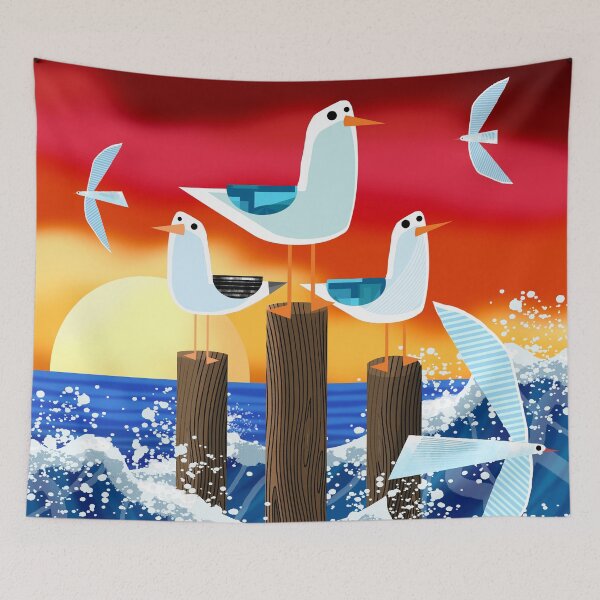 Item preview, Seagulls at Sunset designed and sold by Andrew  Hitchen.