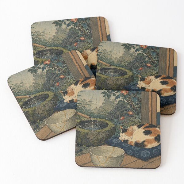 Item preview, Wabi-Sabi Rain - Vintage Japanese Aesthetic Ukiyo-e Art designed and sold by bapupa.