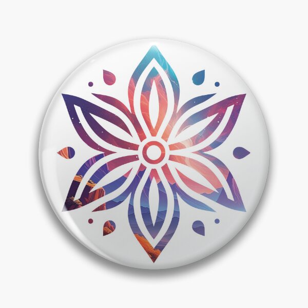 Item preview, Cosmic Horizon Bloom Geometric Flower Art designed and sold by Osmose-Studio ⭐⭐⭐⭐⭐.