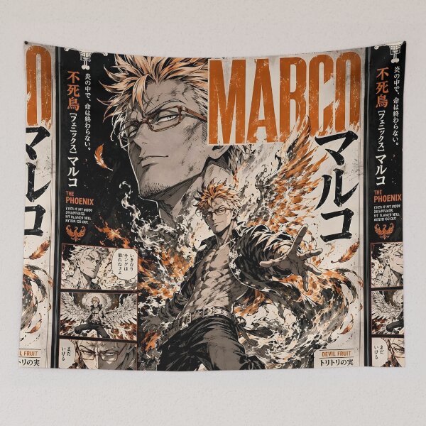 Item preview, Marco The Phoenix One Piece Vintage Anime | Whitebeard Pirates Commander Art designed and sold by Dyan4.