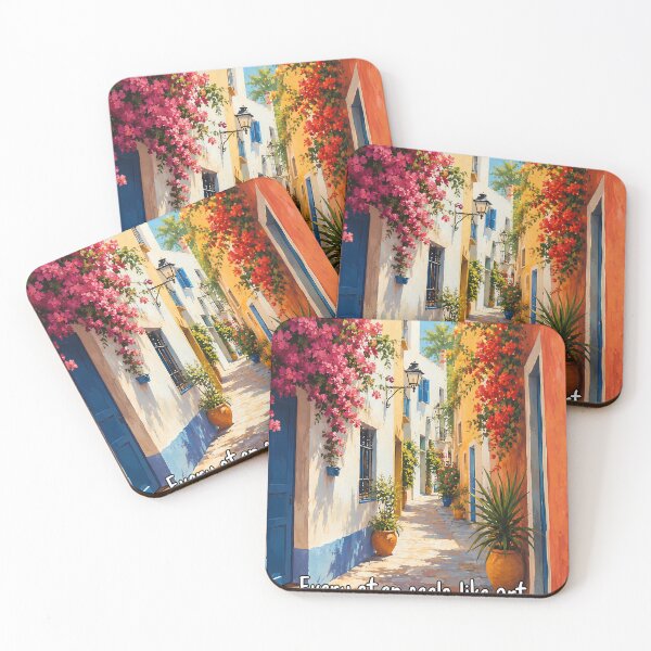 Item preview, Every Step Feels Like Art Colorful European Alley Design designed and sold by PixelParinda.