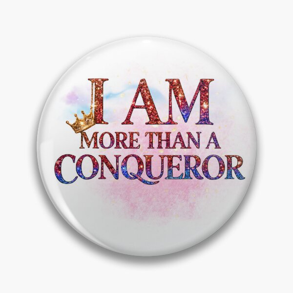 Item preview, I Am More Than A Conqueror PNG | Christian Crown Design | Faith Typography Sublimation designed and sold by Ashes to Artistry.