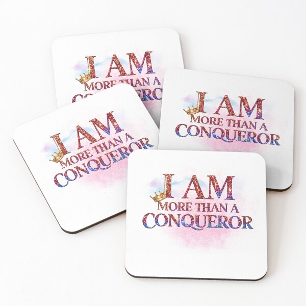 Item preview, I Am More Than A Conqueror PNG | Christian Crown Design | Faith Typography Sublimation designed and sold by Ashes to Artistry.
