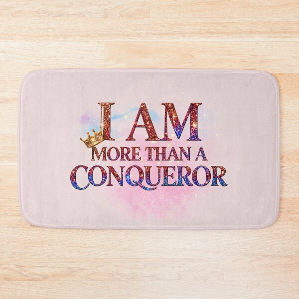 Item preview, I Am More Than A Conqueror PNG | Christian Crown Design | Faith Typography Sublimation designed and sold by Ashes to Artistry.
