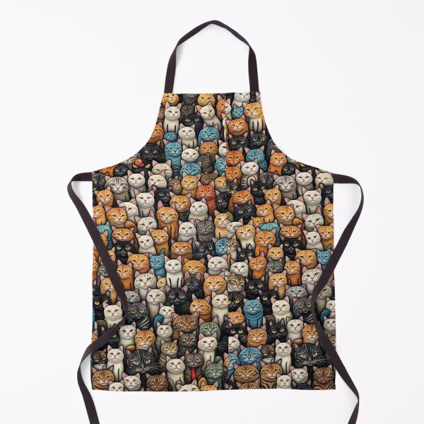 Item preview, Cute Cat Crowd Collage Pattern - Funny Cats Pile Illustration designed and sold by gokhanuzen.
