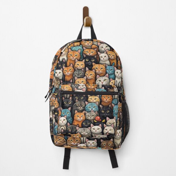 Item preview, Cute Cat Crowd Collage Pattern - Funny Cats Pile Illustration designed and sold by gokhanuzen.