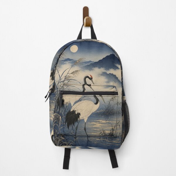 Item preview, Cranes in Mist - Vintage Japanese Animal Ukiyo-e Art designed and sold by bapupa.