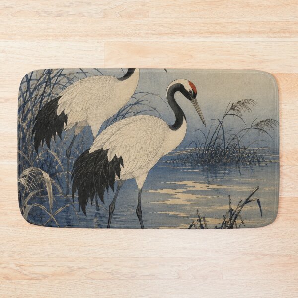 Item preview, Cranes in Mist - Vintage Japanese Animal Ukiyo-e Art designed and sold by bapupa.
