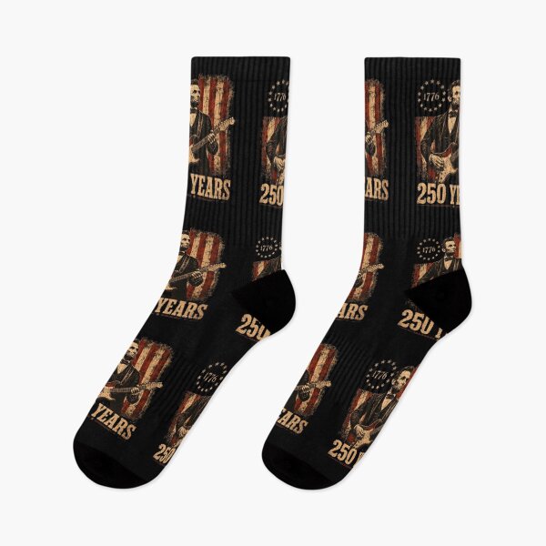 Item preview, Abraham Lincoln Playing Electric Guitar Vintage Patriotic Edgy Graphic designed and sold by Thread&Fable.