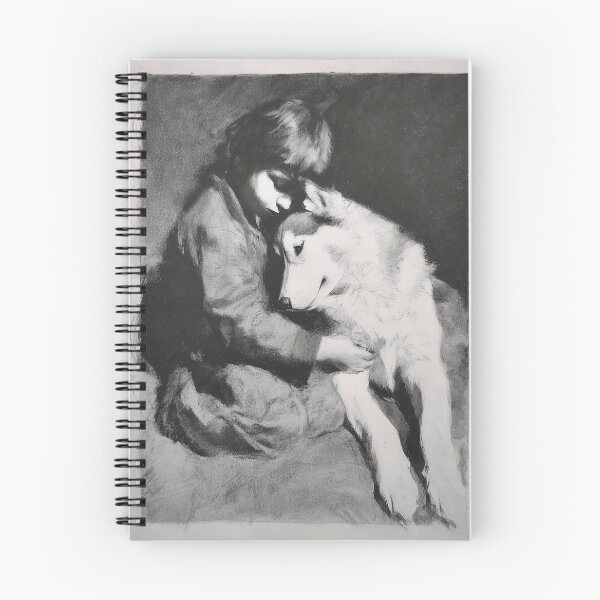 Item preview, Child Embracing a husky designed and sold by lautir.
