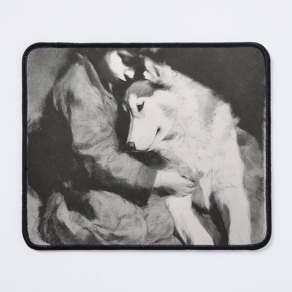 Item preview, Child Embracing a husky designed and sold by lautir.