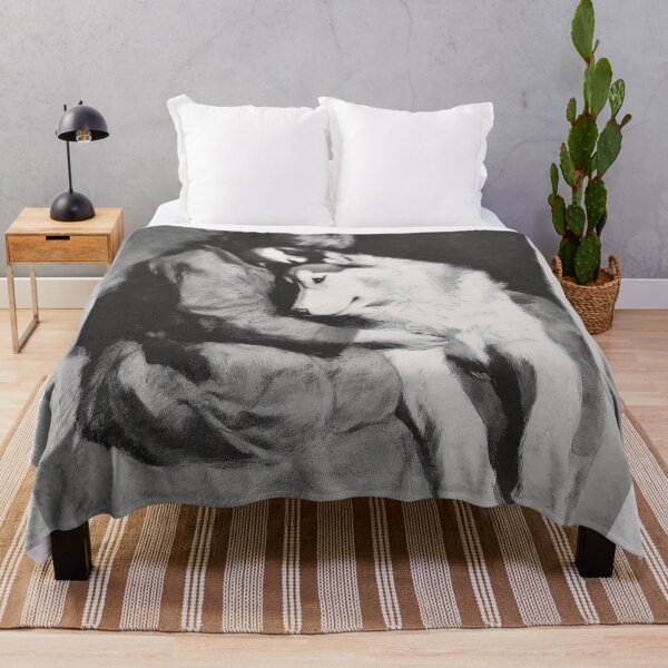 Item preview, Child Embracing a husky designed and sold by lautir.