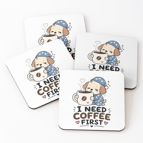 Item preview, Cute Coffee Dog T-Shirt designed and sold by MaynyStudio.