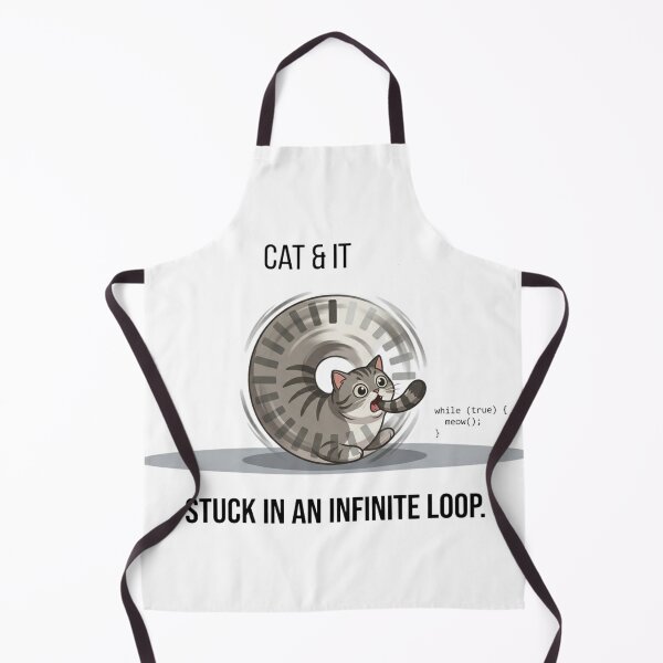 Item preview, Funny Programmer Gift Stuck In An Infinite Loop Cat  While True Meow Developer Humor Shirt Coder Gift designed and sold by Dev Mode.