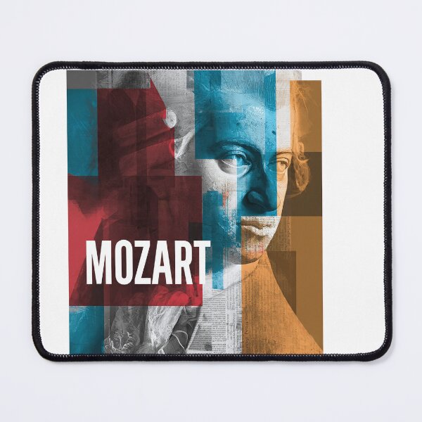 Item preview, Mozart – Musical Collage Art Print | Classical Composer Genius Poster designed and sold by OzzFrequency.