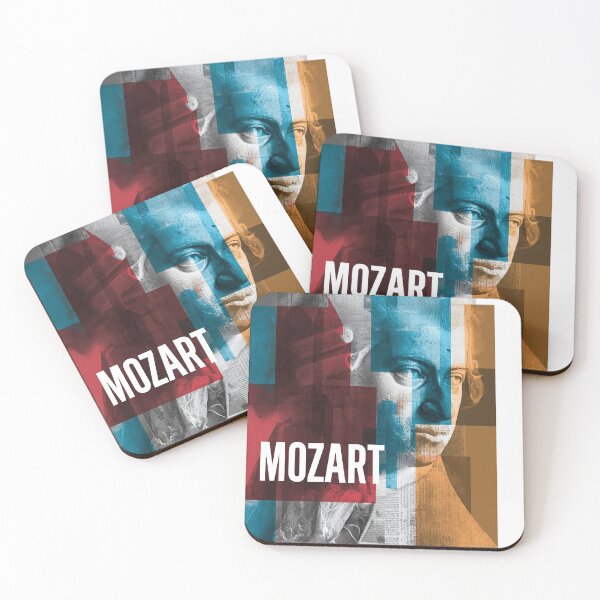Item preview, Mozart – Musical Collage Art Print | Classical Composer Genius Poster designed and sold by OzzFrequency.