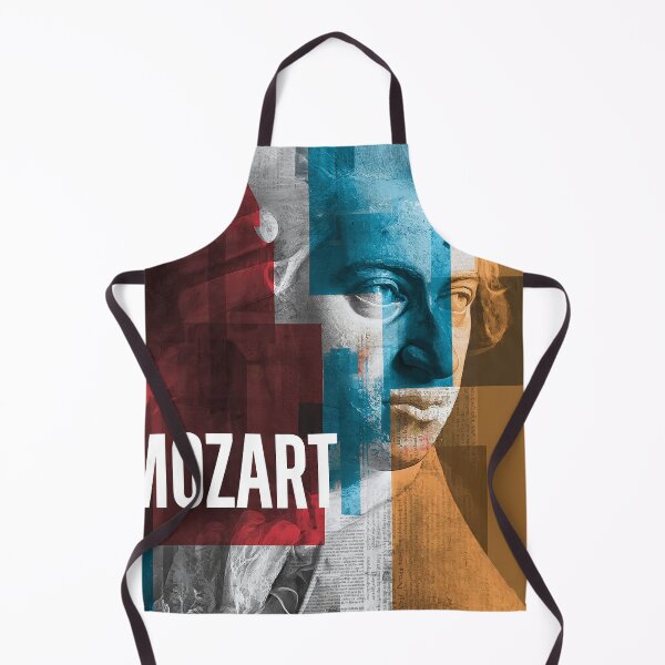 Item preview, Mozart – Musical Collage Art Print | Classical Composer Genius Poster designed and sold by OzzFrequency.