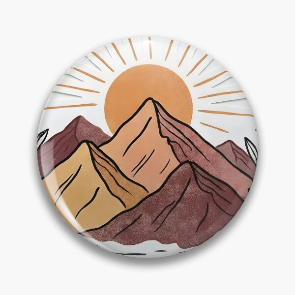 Item preview,  Boho Mountain Sunrise Botanical Landscape designed and sold by LazyGeniusArt.