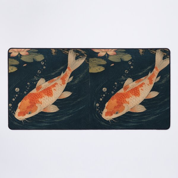 Item preview, Koi Pond Ripple - Vintage Japanese Animal Ukiyo-e Art designed and sold by bapupa.