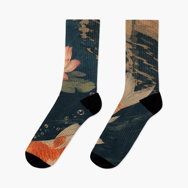Item preview, Koi Pond Ripple - Vintage Japanese Animal Ukiyo-e Art designed and sold by bapupa.