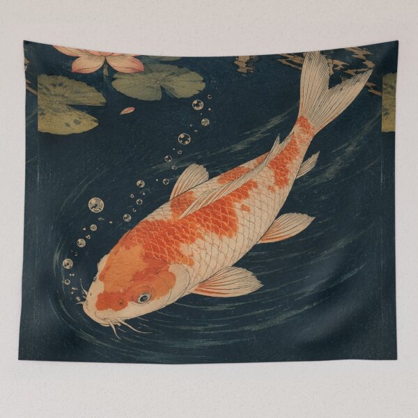 Item preview, Koi Pond Ripple - Vintage Japanese Animal Ukiyo-e Art designed and sold by bapupa.