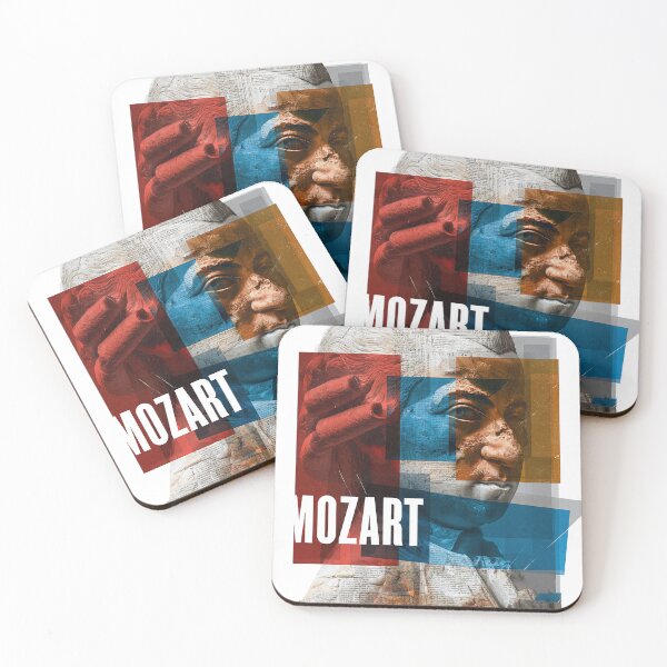 Item preview, Mozart – Musical Collage Art Print | Classical Composer Genius Poster designed and sold by OzzFrequency.