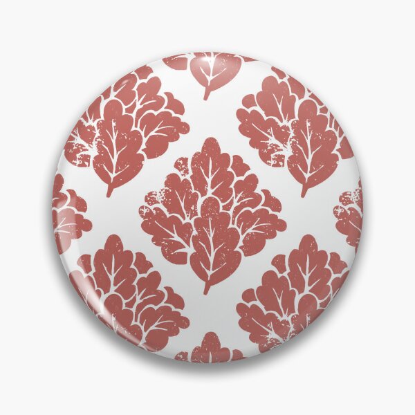 Item preview, Oak leaves medallion lattice, brick red designed and sold by Caroline Rausch.