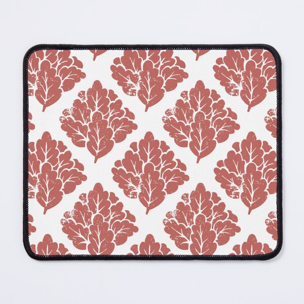 Item preview, Oak leaves medallion lattice, brick red designed and sold by Caroline Rausch.