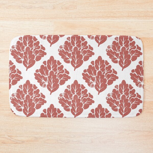 Item preview, Oak leaves medallion lattice, brick red designed and sold by Caroline Rausch.