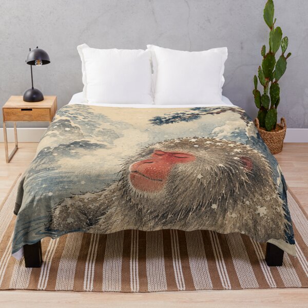 Item preview, Snow Monkey Onsen - Vintage Japanese Animal Ukiyo-e Art designed and sold by bapupa.