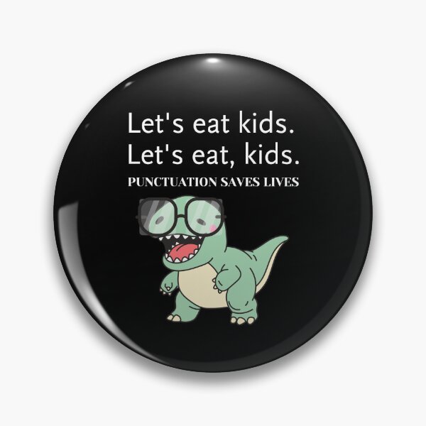 Item preview, Punctuation Saves Lives Funny Grammar Dinosaur designed and sold by creativerooney.