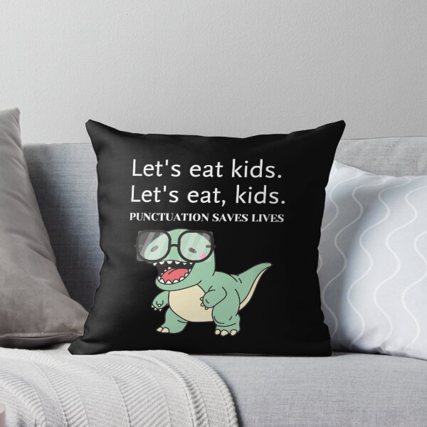 Item preview, Punctuation Saves Lives Funny Grammar Dinosaur designed and sold by creativerooney.