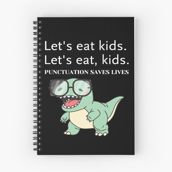 Item preview, Punctuation Saves Lives Funny Grammar Dinosaur designed and sold by creativerooney.