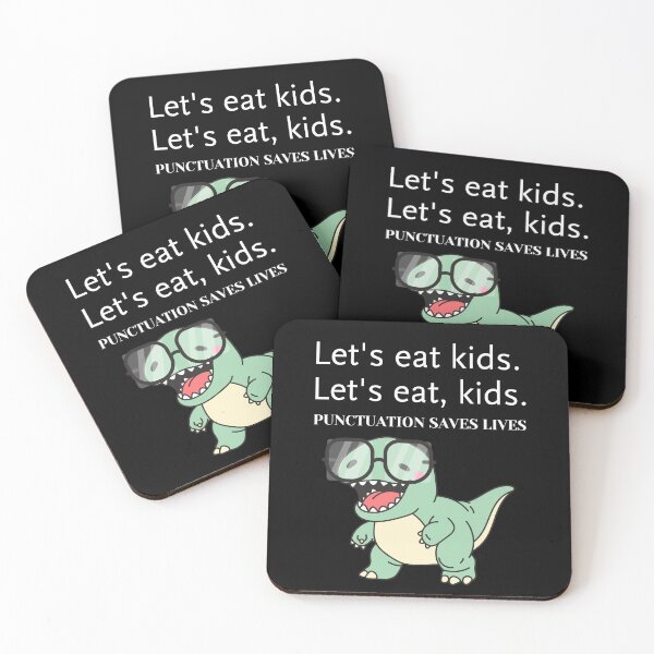 Item preview, Punctuation Saves Lives Funny Grammar Dinosaur designed and sold by creativerooney.