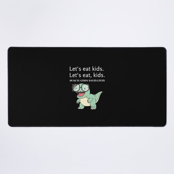 Item preview, Punctuation Saves Lives Funny Grammar Dinosaur designed and sold by creativerooney.