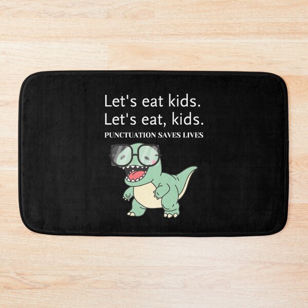 Item preview, Punctuation Saves Lives Funny Grammar Dinosaur designed and sold by creativerooney.