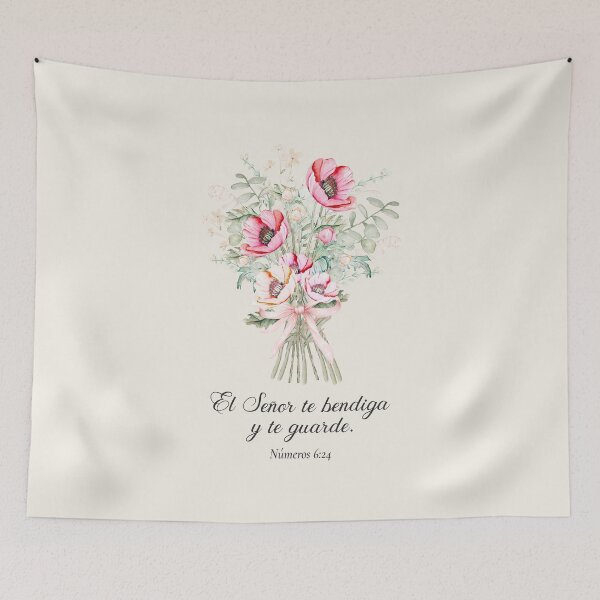 Item preview, Números 6:24 – El Señor te bendiga y te guarde | Versículo Bíblico Floral | Regalo Cristiano designed and sold by latiendadearyam.
