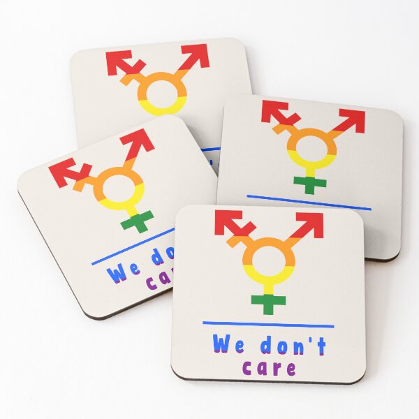 Item preview, We Don't Care Rainbow, Gender neutral, Human First, Gender Never Matters, rainbow colors designed and sold by re-make-.