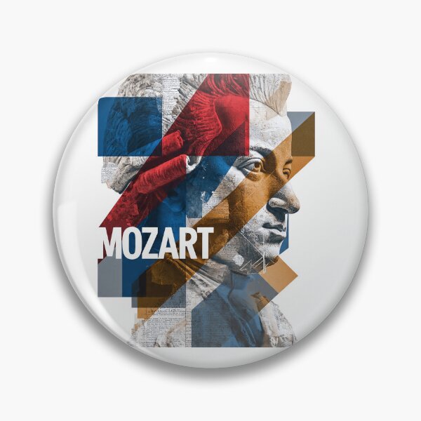 Item preview, Mozart – Musical Collage Art Print | Classical Composer Genius Poster designed and sold by OzzFrequency.