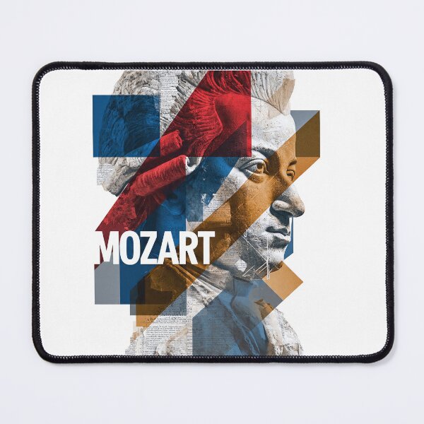 Item preview, Mozart – Musical Collage Art Print | Classical Composer Genius Poster designed and sold by OzzFrequency.