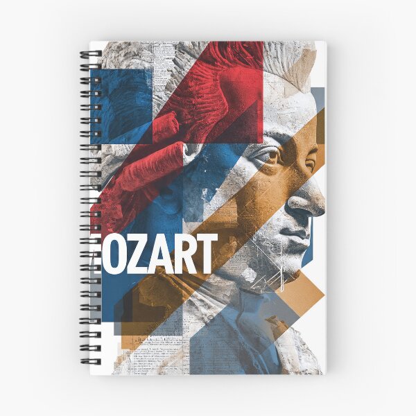 Item preview, Mozart – Musical Collage Art Print | Classical Composer Genius Poster designed and sold by OzzFrequency.