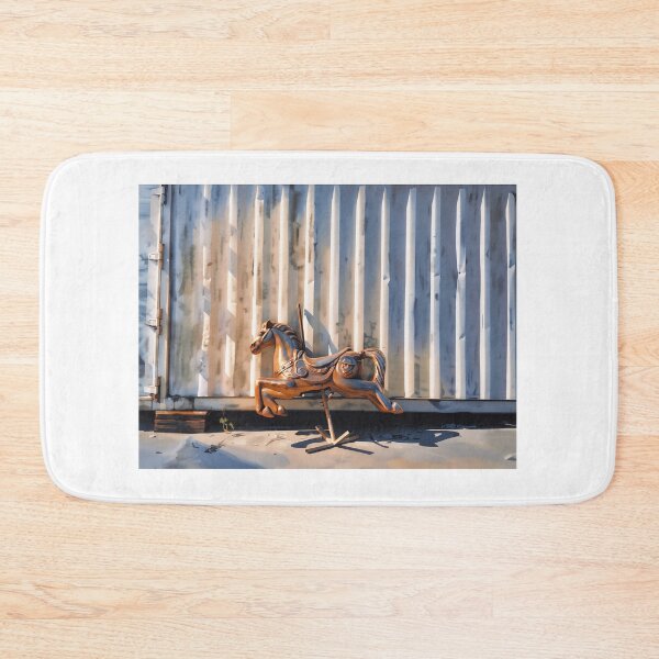 Item preview, escaped carousel horse, modern gouache designed and sold by knockdoutbylove.