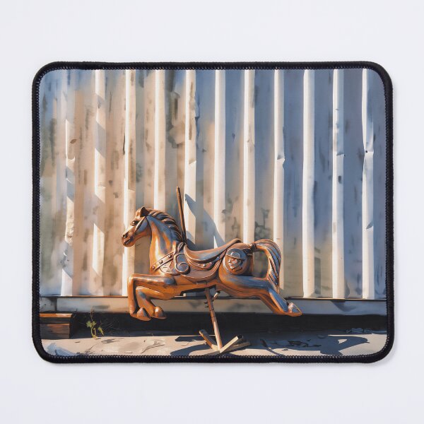 Item preview, escaped carousel horse, modern gouache designed and sold by knockdoutbylove.