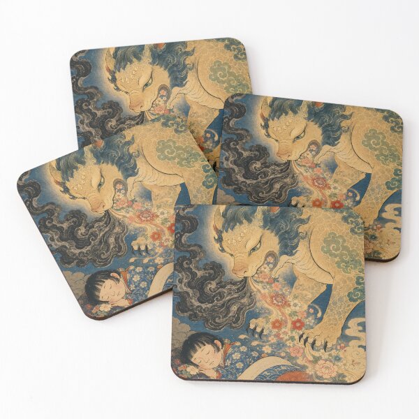 Item preview, Baku's Moonlit Feast - Vintage Japanese Yokai Spirit Ukiyo-e  designed and sold by bapupa.