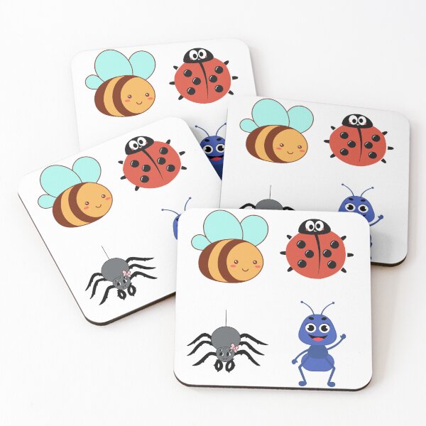 Item preview, Cute Bug Character Set Bee Ladybug Spider Ant designed and sold by SoftAuraStudi0.