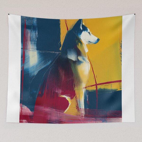 Item preview, Abstract Husky in Vibrant Colors designed and sold by lautir.