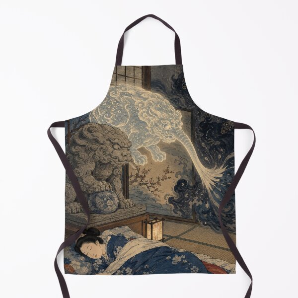 Item preview, Guardian of the Gate - Vintage Japanese Baku Yokai Spirit Ukiyo-e Art designed and sold by bapupa.
