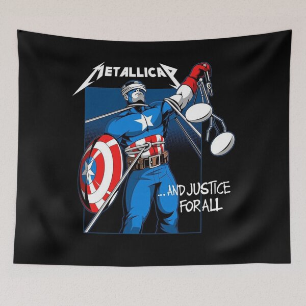 Item preview, Captain America ...And Justice For All Metallica Mashup Parody designed and sold by EychanchanArt.