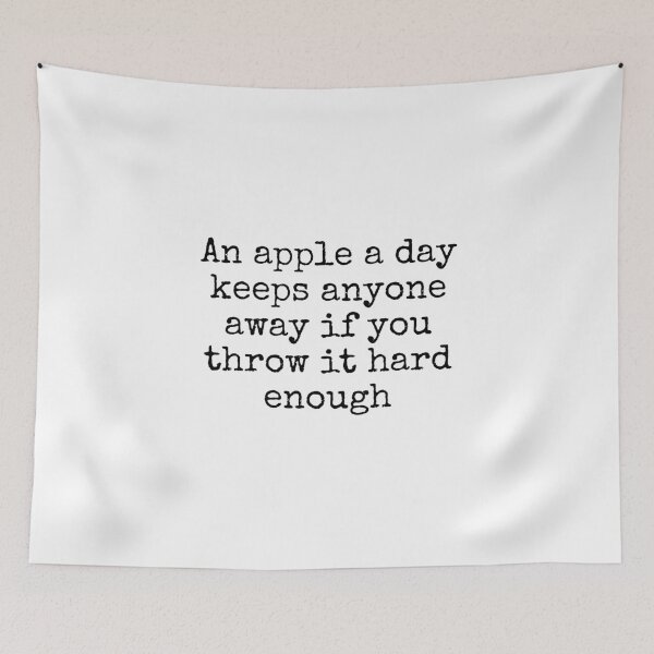 Item preview, An Apple a Day Keeps Anyone Away designed and sold by DemureArtsy.